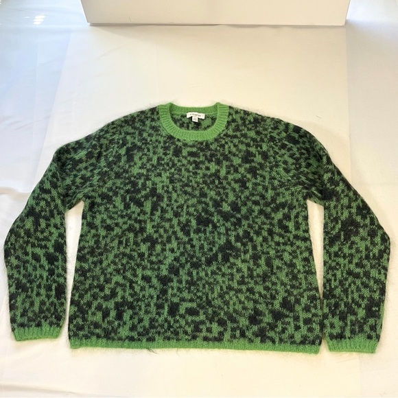 Coach Sweater Womens Large Crew Neck Top Pullover Mohair Leopard Grunge - Picture 1 of 9